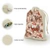 DMHVGEW 8 Pieces Muslin Bags Animal Wilderness Bear Deer Drawstring Bag Small Gift Pouches Bulk Sachet Reusable Grocery Bag for Jewelry Party Wedding Home Storage Bags view 3