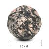 Natural Meditation Crystal 40mm Moon Crystals Ball, for Home Decoration Stone(Pink Black Rhodonite-1PCS) view 2