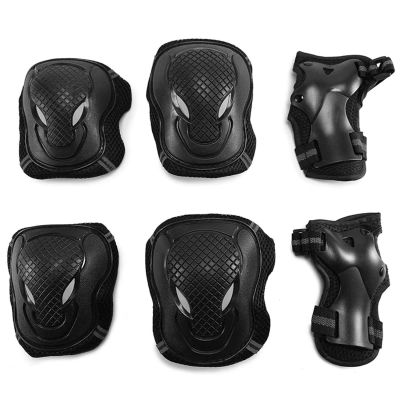Knee Support for Fitness 6 in 1 Protective Gear Set Knee Pads Elbow Wrist Guards Protection Safety Bicycle Scooter Unisex Knee Braces(M)