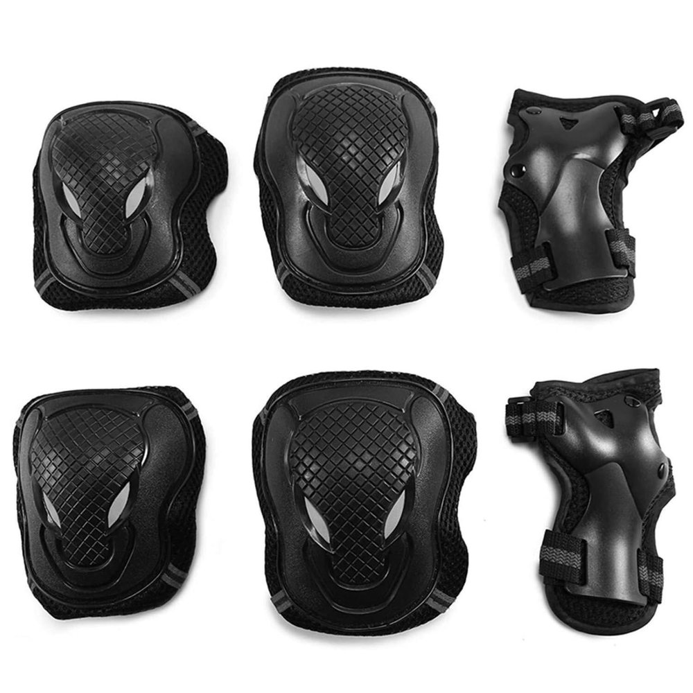 Knee Support for Fitness 6 in 1 Protective Gear Set Knee Pads Elbow Wrist Guards Protection Safety Bicycle Scooter Unisex Knee Braces(M)