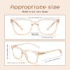 CHOFILORD 6 Pack Fashion Reading Glasses for Women Men Blue Light Blocking Oversized Square Readers with Spring Hinge (Mixed A1, 2.75, x) view 2