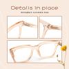 CHOFILORD 6 Pack Fashion Reading Glasses for Women Men Blue Light Blocking Oversized Square Readers with Spring Hinge (Mixed A1, 2.75, x) view 4