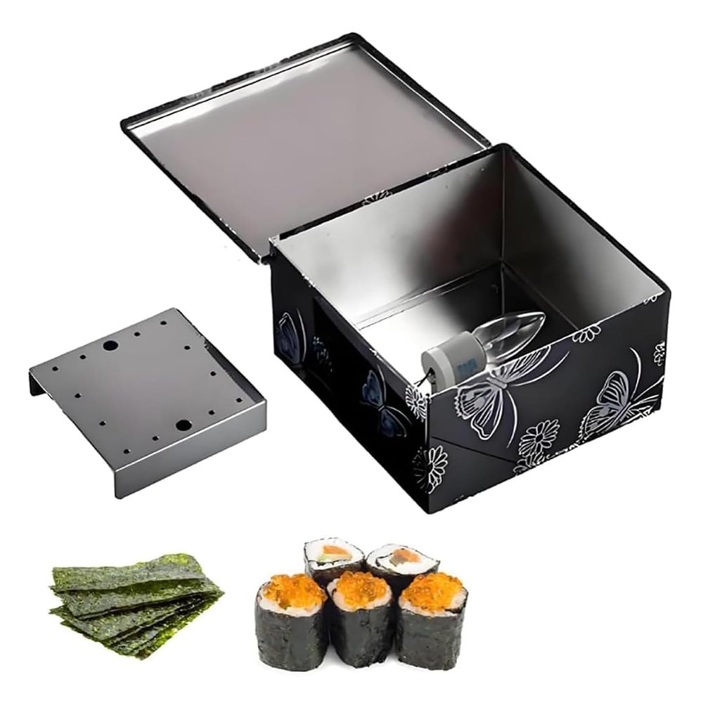 Seaweed Drying Box, Stainless Steel Nori Oven with Glowing Bulb, 4 Heat-Insulating Feet, Adjustable Temperature, 304 Stainless Steel, Suitable for Sushi Restaurants, Hotels and Snack Bars