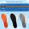 Steppers Insoles for Men Women, 4D Cloud Insoles, Comfortable Breathable Cushioning Boot Shoe Inserts with Arch Support, Foot Pain & Fatigue Relief (1Pair-Grey, Men 6-7/Women 7.5-8.5) view 2