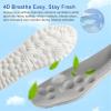 Steppers Insoles for Men Women, 4D Cloud Insoles, Comfortable Breathable Cushioning Boot Shoe Inserts with Arch Support, Foot Pain & Fatigue Relief (1Pair-Grey, Men 6-7/Women 7.5-8.5) view 3