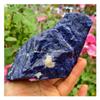 AEVHBAMXN 1pcs 100-200g Blue Sodium Stone Rough Rock Quartz Crystal Ore view 3