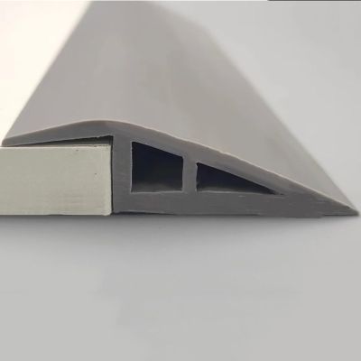 10FT/3meter Floor Transition Strip Vinyl Door Threshold Flooring Transition Self Adhesive Carpet Edging For Laminate Doorway Edge Height Threshold Ramps For Doorways, Rubber T(Size:7-10mm,Color:grey)