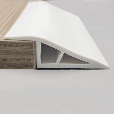 10FT/3meter Floor Transition Strip Vinyl Door Threshold Flooring Transition Self Adhesive Carpet Edging for Laminate Doorway Edge Height Threshold Ramps for Doorways, Rubbe(Size:12-15mm,Color:White)
