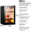 50L Electric Cigar Humidor, 300 Count Cigar Humidor Cabinet with Cooling, Heating & Humidity Control, 4 Layer Drawers, for Men Father Husband,Winecabinet view 2