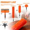 26FT High Reach Duster Cleaning Kit with 5-20 FTExtension Pole, High Ceiling Fan Cleaner Duster Tool for Fan Blades, Extendable Reusable Cobweb, Feather, Window Cleaning Squeegee Kit(20FT) view 2