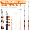 26FT High Reach Duster Cleaning Kit with 5-20 FTExtension Pole, High Ceiling Fan Cleaner Duster Tool for Fan Blades, Extendable Reusable Cobweb, Feather, Window Cleaning Squeegee Kit(20FT) view 3