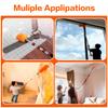 26FT High Reach Duster Cleaning Kit with 5-20 FTExtension Pole, High Ceiling Fan Cleaner Duster Tool for Fan Blades, Extendable Reusable Cobweb, Feather, Window Cleaning Squeegee Kit(20FT) view 4