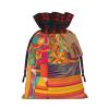 ZHYGZWWG African National Patterns Christmas Gift Bags, Drawstring Gift Bags, With Gift Labels view 1