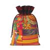 ZHYGZWWG African National Patterns Christmas Gift Bags, Drawstring Gift Bags, With Gift Labels view 2