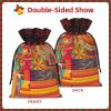 ZHYGZWWG African National Patterns Christmas Gift Bags, Drawstring Gift Bags, With Gift Labels view 3