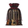 ZHYGZWWG Guitar Bass Music Musical Instruments Christmas Gift Bags, Drawstring Gift Bags, With Gift Labels view 2