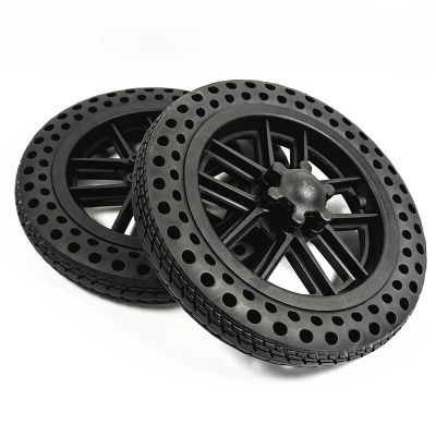 101.5 Electric Wheelchair Front Wheel Caster, 10 inch Honeycomb Solid Tire Wheel Assembly, Front Wheel Replacement Parts (Pair)