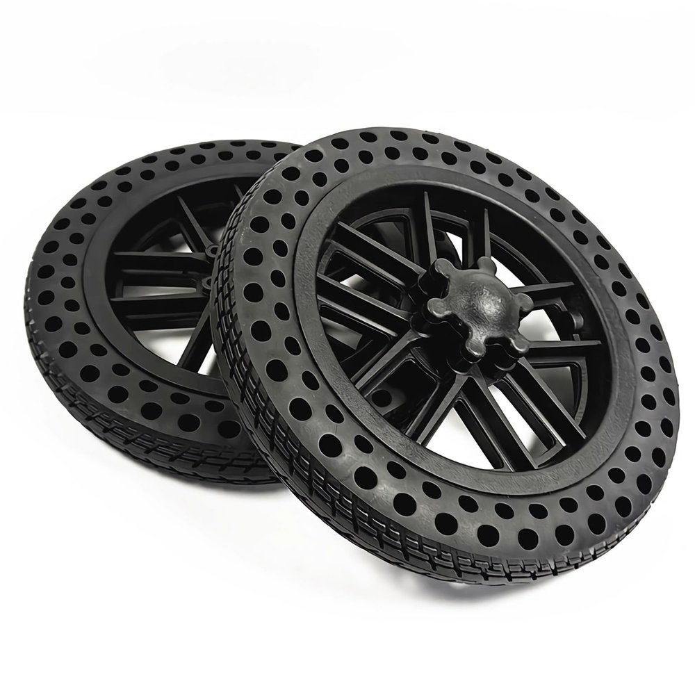 101.5 Electric Wheelchair Front Wheel Caster, 10 inch Honeycomb Solid Tire Wheel Assembly, Front Wheel Replacement Parts (Pair)