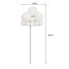 10pcs Fluffy Cloud Cupcake Toppers - Plush Yarn Ball Cake Decorations for Baby Shower, Birthday, Wedding Party Supplies (White) view 2
