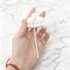 10pcs Fluffy Cloud Cupcake Toppers - Plush Yarn Ball Cake Decorations for Baby Shower, Birthday, Wedding Party Supplies (White) view 3