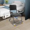 Folding Shower Commode Chair with Wheels - 330LBS Capacity, Detachable & Portable Bedside Rolling Shower Wheelchair for Elderly,Handicapped and Disabled (Black) view 2