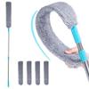 Retractable Gap Dust Cleaning Artifact, Flat Duster, with 2 Microfiber Dusting Cloths Long Handle (4 Replace Cloth) view 1