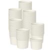 100 Pcs 4 Ounce Paper Ice Cream Cups Disposable Dessert Bowls White view 1