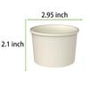 100 Pcs 4 Ounce Paper Ice Cream Cups Disposable Dessert Bowls White view 3