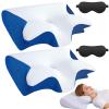 Beoglov Pillow for Sleep Apnea, Cervical Neck Traction Pillow, 2-in-1 Orthopedic Memory Foam Pillows for Neck Pain Relief, for All Sleeping Positions, Breathable and Not Stuffy (2Pc * Blue) view 1