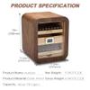 110 Count Cigar Humidor Cabinet with Glass Top, Humidifier & Digital Hygrometer, Layered Drawer Storage for Men, for Fathers & Husbands view 4