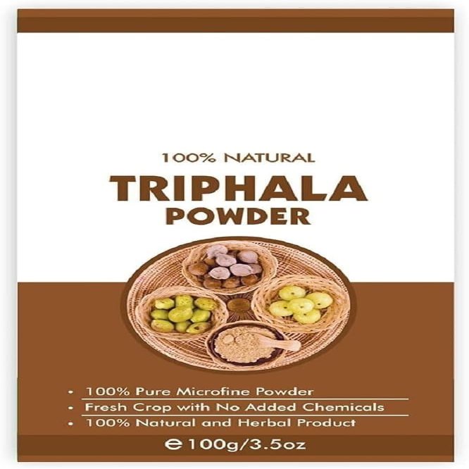 100 Pure Tri.phala Po.wder | Triph.ala Pow.der for Skin | Trip.hala Pow.der Organic | T.riphala Po.wder for Hair | Tri.phala Po.wder for Face | No Added Chemicals, 100 Grams