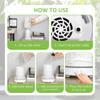 100ml Ultrasonic Aromatherapy Diffuser, Essential Oils Humidifier with Ceramic Cover, 7 Colors LED Lights, Timer, Waterless Auto-Off for Home and Office, White view 3