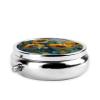 Sunflowers Pill Box 3 Compartment Round Metal Pill Case for Purse & Pocket, Portable Medicine Organizer Travel Pillbox Daily Pill Container Holder to Hold Vitamins, Fish Oil view 4