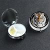 Tiger Pill Box 3 Compartment Round Metal Pill Case for Purse & Pocket, Portable Medicine Organizer Travel Pillbox Daily Pill Container Holder to Hold Vitamins, Fish Oil view 1