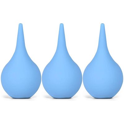3 Pack 90ML Hand Bulb Ear Syringes, Soft Reusable Rubber Suction Ear Bulb Syringe Ball, Ear Washing Squeeze Bulb, Ear Cleaning Bulb for Kids, Adults, Pet