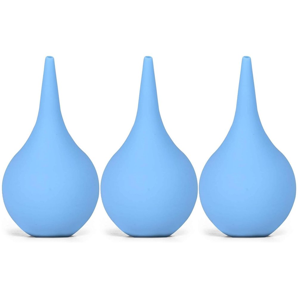 3 Pack 90ML Hand Bulb Ear Syringes, Soft Reusable Rubber Suction Ear Bulb Syringe Ball, Ear Washing Squeeze Bulb, Ear Cleaning Bulb for Kids, Adults, Pet