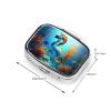 Seabed Coral Seahorse Square mini Pill Box, Travel Pill Box, can be Put into Wallet or Pocket to Store a Variety of Small Items view 3