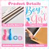 28 Inches Extra Large Gender Reveal Gift Box Kit with Oversized One Sided Printing Box Giant Pull Bows Balloon Ribbon for Gender Reveal Baby Shower Birthday Party Decor Supplies Not for Heavy-Duty view 4