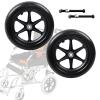 12 Inch Wheelchair Caster Wheels 2 Pack Solid PU Rear Casters Replacement for Manual Wheelchairs Rollators with Bearings Silent Wear Resistant Wheelchair Rear Casters view 1