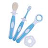 HAKIDZEL Silicone Toothbrush with Ultrafine Bristles for Oral Hygiene Soft Double-Sided Training Brush with Gum Massager Food-Grade Material Anti-Slip Grip Blue view 1