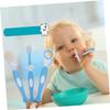 HAKIDZEL Silicone Toothbrush with Ultrafine Bristles for Oral Hygiene Soft Double-Sided Training Brush with Gum Massager Food-Grade Material Anti-Slip Grip Blue view 4