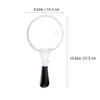 NineLife Basics Large Handheld Magnifier with LED Lights and Triple Lens Multipurpose Reading Tool for Low Vision Seniors Science Exploration Home Use view 2