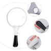 NineLife Basics Large Handheld Magnifier with LED Lights and Triple Lens Multipurpose Reading Tool for Low Vision Seniors Science Exploration Home Use view 3