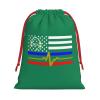 ByoBLu 911 Dispatcher Thin Blue Line Red Flag Christmas Gift Bags, Santa Wrapping Bags, Xmas Presents Bag With Drawstring, Holiday Party Favors Birthday & Christmas Gift (Large Medium Small) view 1