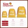 BYOBLU Fuck Inslee Christmas Gift Bags, Santa Wrapping Bags, Xmas Presents Bag With Drawstring, Holiday Party Favors Birthday & Christmas Gift (Large Medium Small) view 3
