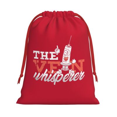 The Vein Whisperer Phlebotomy Phlebotomist Blood Christmas Gift Bags, Santa Wrapping Bags, Xmas Presents Bag With Drawstring, Holiday Party Favors Birthday & Christmas Gift (Large Medium Small)