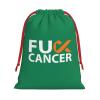 ByoBLu Fuck Leukemia Cancer Orange Ribbon Christmas Gift Bags, Santa Wrapping Bags, Xmas Presents Bag With Drawstring, Holiday Party Favors Birthday & Christmas Gift (Large Medium Small) view 1