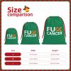 ByoBLu Fuck Leukemia Cancer Orange Ribbon Christmas Gift Bags, Santa Wrapping Bags, Xmas Presents Bag With Drawstring, Holiday Party Favors Birthday & Christmas Gift (Large Medium Small) view 3