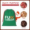 ByoBLu Fuck Leukemia Cancer Orange Ribbon Christmas Gift Bags, Santa Wrapping Bags, Xmas Presents Bag With Drawstring, Holiday Party Favors Birthday & Christmas Gift (Large Medium Small) view 4