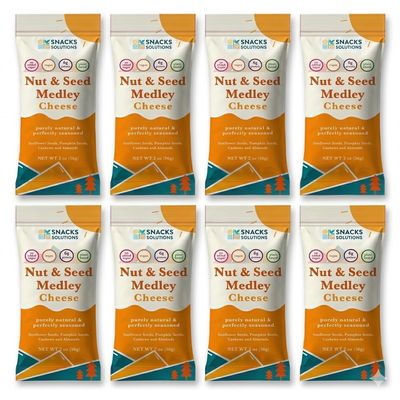 Snacks Solutions Sprouted Seeds (2 Ounce (Pack of 8), Medley (Cheese Flavor))